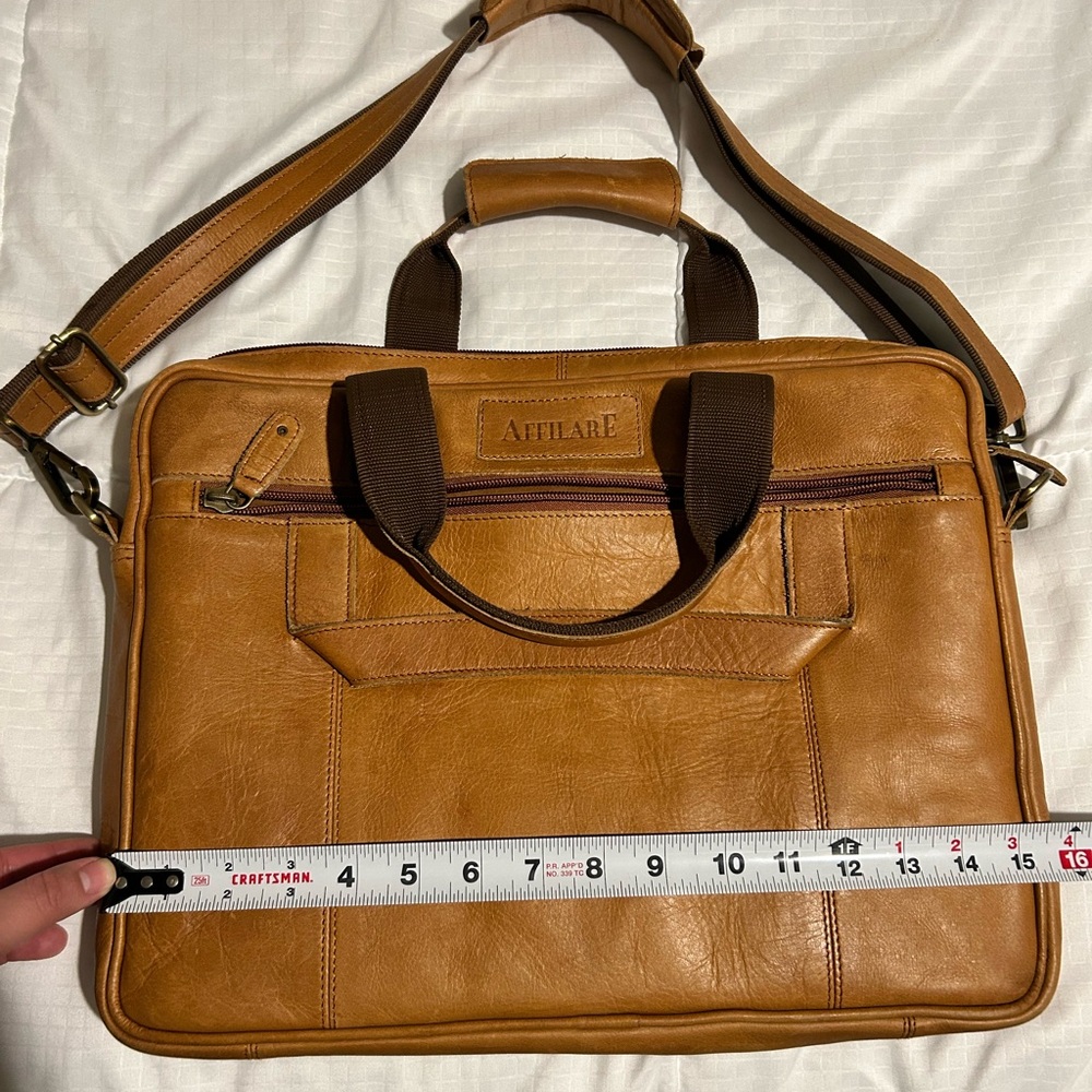 Leather Work/Laptop messenger/work bag